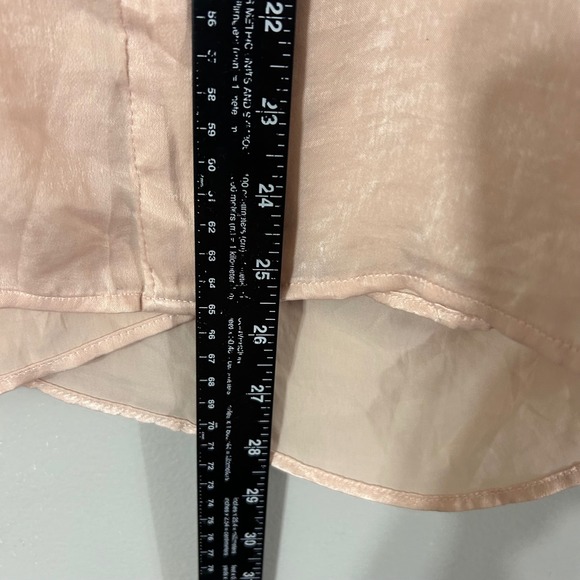 ZARA BASIC Womens Pink Satin V Neck Long Sleeve Blouse Top S - Picture 3 of 7